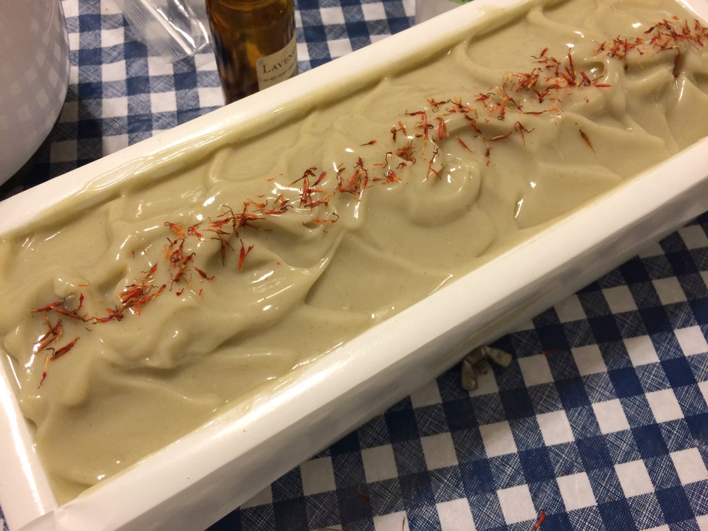 Blue Clay Soap in the Mold